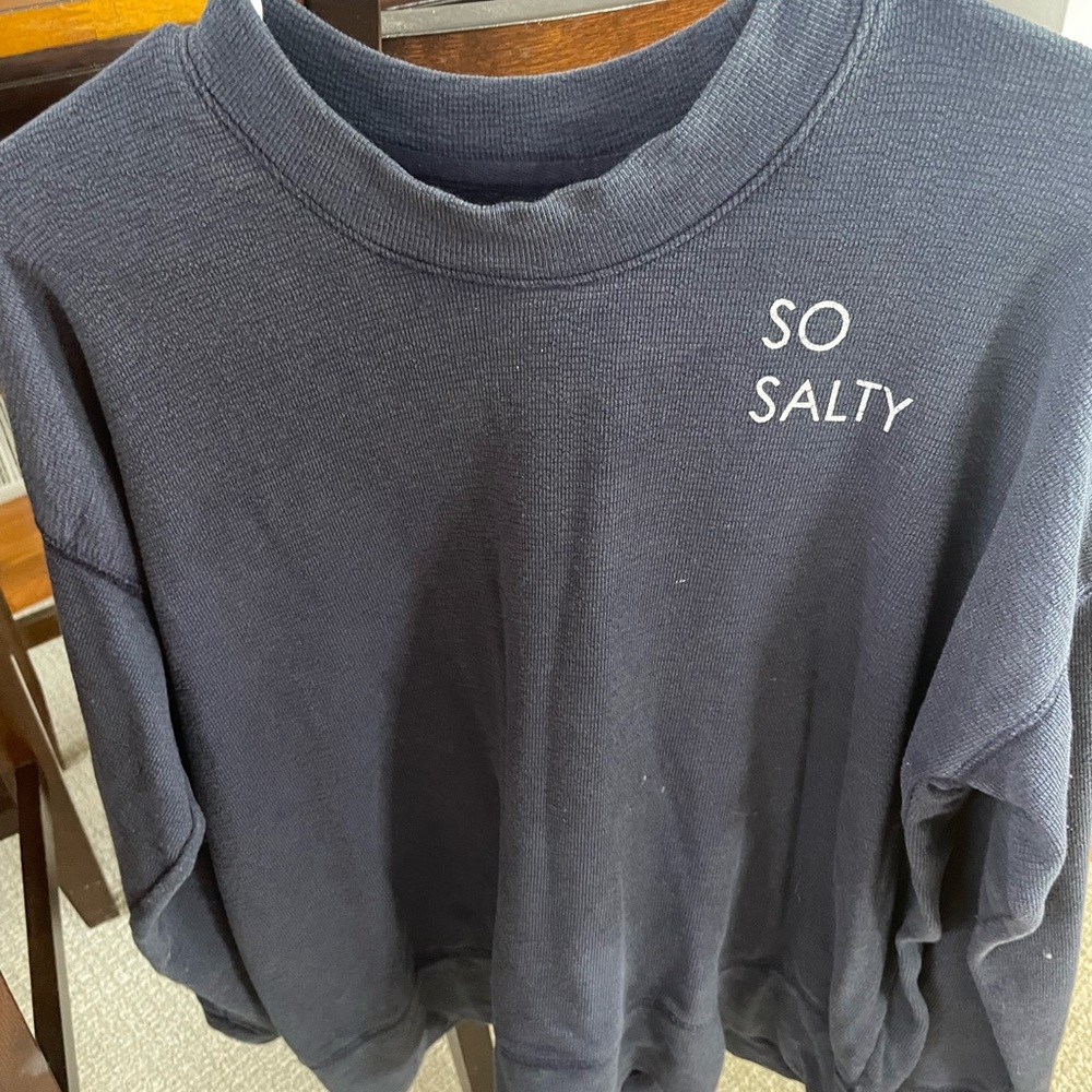 Aerie Navy Blue Crew Neck Sweater